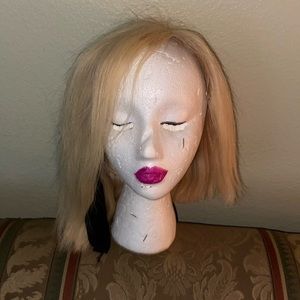 Blonde used human hair wig
